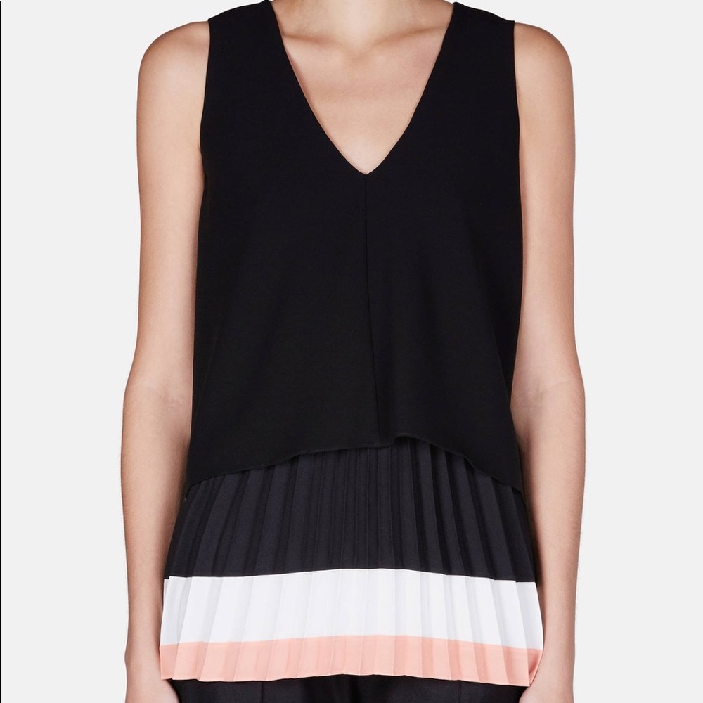 NWT Altuzarra Rosewood Pleated Hem Tank Top